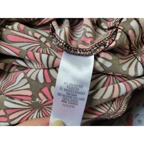 Studio I Womens Dress 18W Plus Sheath Short Sleeve Pink Geometric GEO25E - Picture 11 of 11